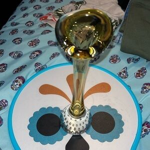 Art Glass Bud Vase Large Controlled Bubbles Ground Base Vintage